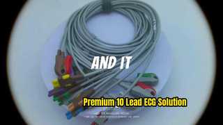สายเคเบิล ECG ตะกั่วคุณภาพสูง 10 เส้นสำหรับการทดสอบความเครียด