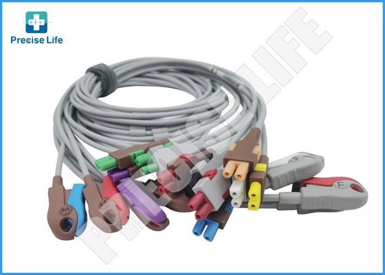 GE 2104749-001 ECG สายนําชุดฐาน 10 Grabber AHA